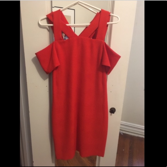 Sandro red straps mini dress - Picture 2 of 6